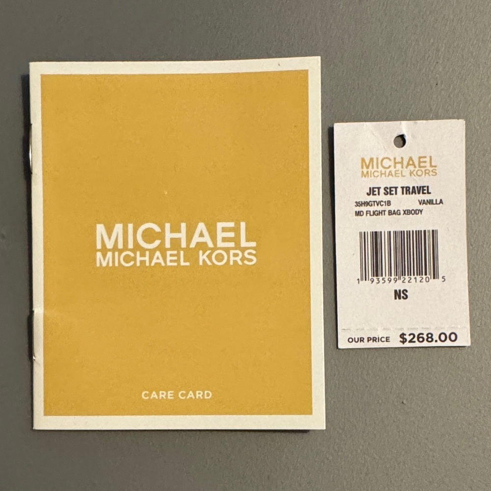 NWT Michael Kors Jet Set Travel Vanilla Crossbody Bag - Picture 2 of 9